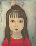 Riproduzione quadri di Tsuguharu Foujita Ritratto di una piccola ragazza