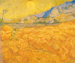 Riproduzione quadri di Vincent Van Gogh Campo di grano dietro l'ospedale St Pauls