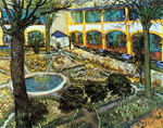 Riproduzione quadri di Vincent Van Gogh Il Courtyard dell'Ospedale di Arles