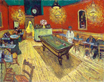 Riproduzione quadri di Vincent Van Gogh Il Night Cafe (spessa vernice Impasto)