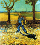 Riproduzione quadri di Vincent Van Gogh Il pittore che sta andando al lavoro