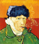 Riproduzione quadri di Vincent Van Gogh Self - Ritratto con orecchio fasciato (vernice Impasto)