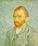 Riproduzione quadri di Vincent Van Gogh Self - Ritratto (spessa vernice Impasto)