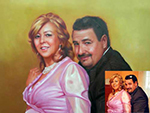 Couple Oil Portrait Studio Background