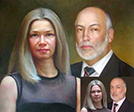 Couple Oil Portrait Studio Background