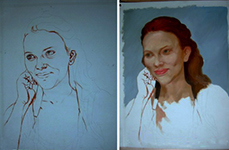 Early steps in portrait painting
