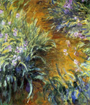 Gemaelde Reproduktion von Claude Monet Der Weg durch die Barges
