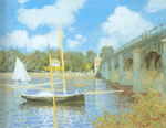 Gemaelde Reproduktion von Claude Monet Die Straßenbrücke von argenteuil