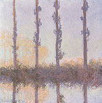 Gemaelde Reproduktion von Claude Monet Die vier Pappeln
