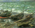 Gemaelde Reproduktion von Claude Monet Fischerboote
