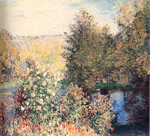 Gemaelde Reproduktion von Claude Monet Montgeron Garden Corner