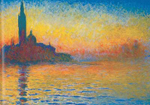 Gemaelde Reproduktion von Claude Monet San George Maggiore in der Abenddämmerung