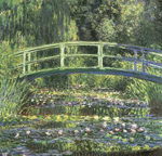 Gemaelde Reproduktion von Claude Monet Seerosen und japanische Brücke