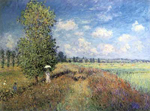 Gemaelde Reproduktion von Claude Monet Sommer, Mohnfeld