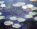 Gemaelde Reproduktion von Claude Monet Water lilies in Pink