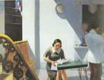 Gemaelde Reproduktion von Edward Hopper Der Friseurladen