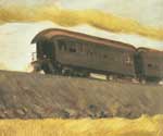 Gemaelde Reproduktion von Edward Hopper Eisenbahn