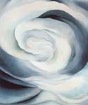 Gemaelde Reproduktion von Georgia OKeeffe Abstraktion Weiße Rose