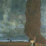 Gemaelde Reproduktion von Gustave Klimt Große Pappeln II