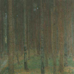 Gemaelde Reproduktion von Gustave Klimt Pinienwald 2