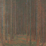 Gemaelde Reproduktion von Gustave Klimt Pinienwald I