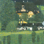 Gemaelde Reproduktion von Gustave Klimt Schloss Kammer auf dem Attersee II