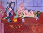 Gemaelde Reproduktion von Henri Matisse Statuette und Krug in Rosa