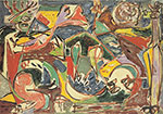 Gemaelde Reproduktion von Jackson Pollock Der Schlüssel