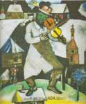 Gemaelde Reproduktion von Marc Chagall Der Geiger