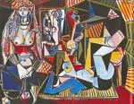 Gemaelde Reproduktion von Pablo Picasso Algiers Frauen nach Delacrox