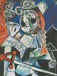 Gemaelde Reproduktion von Pablo Picasso Raucher mit einem Schwert