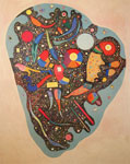 Gemaelde Reproduktion von Vasilii Kandinsky Farbenfrohe Gruppe