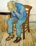 Gemaelde Reproduktion von Vincent Van Gogh Alter Mann im Schmerz