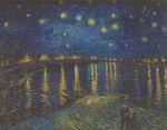 Gemaelde Reproduktion von Vincent Van Gogh Großer Himmel über der Rhone