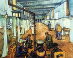 Gemaelde Reproduktion von Vincent Van Gogh Schlafsaal im Krankenhaus
