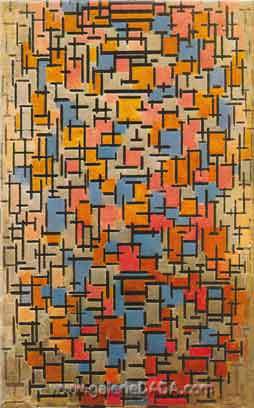 Piet Mondrian Composición 1916 reproduccione de cuadro