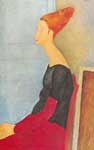 Amedeo Modigliani Jeanne Hebuterne en perfil reproduccione de cuadro