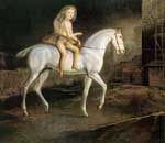 Balthasar Balthus Chica en un caballo blanco reproduccione de cuadro