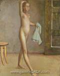 Balthasar Balthus Desnudo con bufanda de seda reproduccione de cuadro