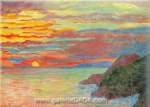 Diego Rivera Puesta del sol reproduccione de cuadro