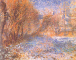 Pierre August Renoir Paisaje nevado reproduccione de cuadro