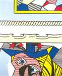 Roy Lichtenstein Dos pinturas con Dada reproduccione de cuadro