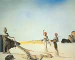 Salvador Dali Tres jóvenes surrealistas reproduccione de cuadro