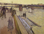 Vincent Van Gogh El puente de Trinquetaille en Arles reproduccione de cuadro