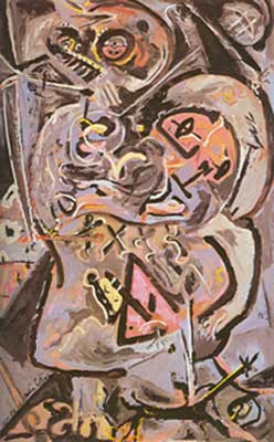 Jackson Pollock Totem leçon 1 reproduction-de-tableau