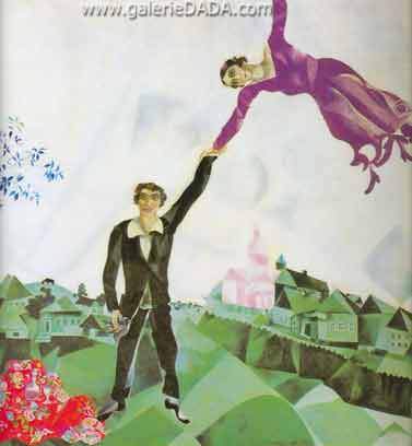 Marc Chagall La promenade reproduction-de-tableau