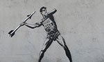 Banksy Lanceur de javelot reproduction de tableau