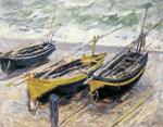 Claude Monet Trois bateaux de pêche reproduction de tableau