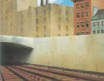 Edward Hopper Approche d'une ville reproduction de tableau