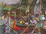 Vasilii Kandinsky Chant de la Volga reproduction de tableau